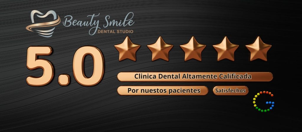 Beauty Smile Dental Studio: ¡Orgullosamente calificado con 5.0 estrellas en Google por nuestros pacientes satisfechos