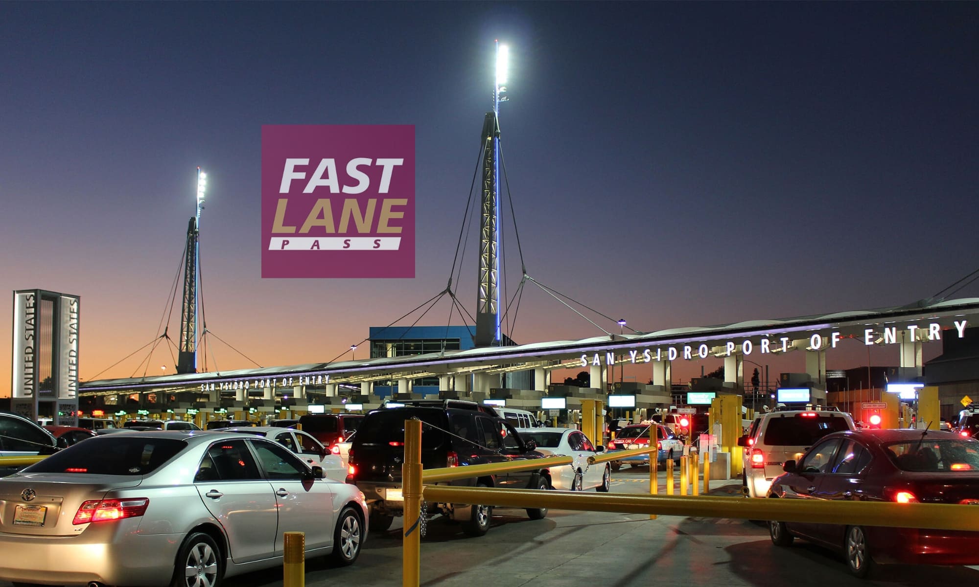 Vista de la frontera México-EE.UU., destacando el punto de cruce entre Tijuana y San Diego, conocido por los dentistas en Tijuana y el turismo dental.